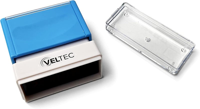 Veltec Premium Pre-Inked Message Stamp, Red Ink (Void) - Image 2